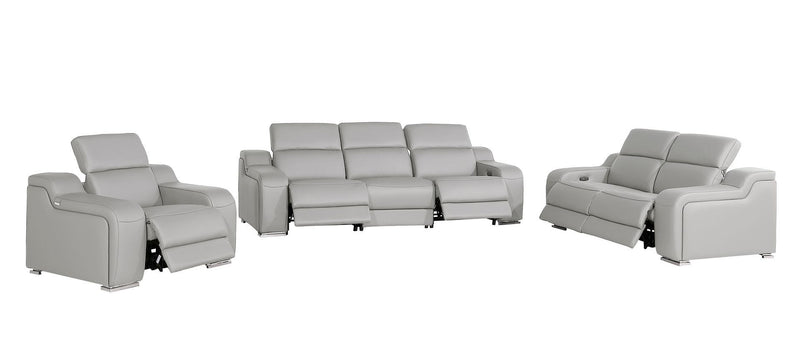 1116 - 6-Piece Modular Power Reclining Sofa, Loveseat & Chair Set In With 5 Power Recliners & Power Headrests