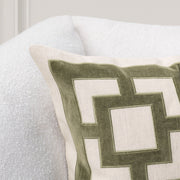 Classic Home Corbin accent pillow with textured fabric and decorative pattern, perfect for sofa or bed decor.