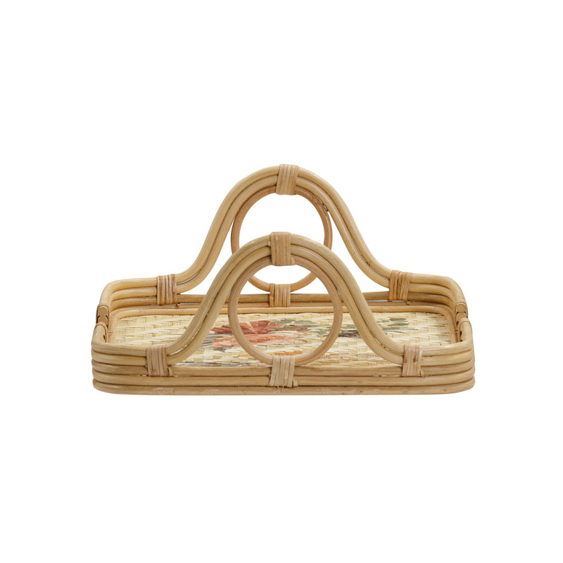 Corey - Floral Bamboo Tray - Multi - R&R Furniture Gallery (Fountain Valley, CA)