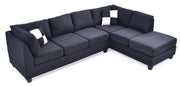 Glory Furniture Malone Comfort Sectional sofa with plush cushions and modern design, shown in a living room setting.