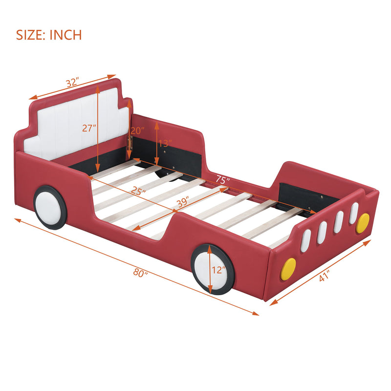Race Car Shaped Platform Bed With Wheels - R&R Furniture Gallery (Fountain Valley, CA)
