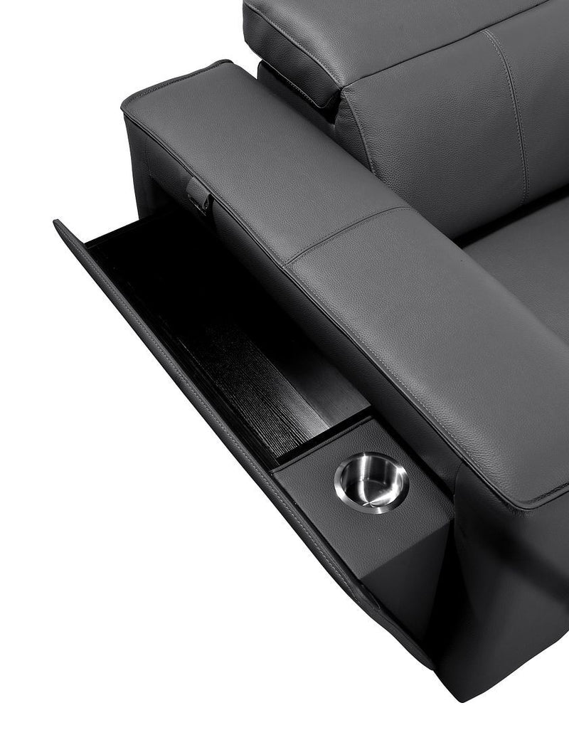 1224 - 3-Piece Modular Power Reclining Sofa In With 3 Power Recliners & Power Headrests