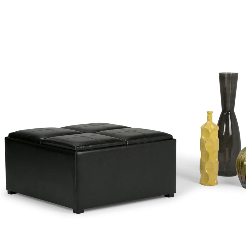 Avalon - Square Coffee Table, Storage Ottoman - R&R Furniture Gallery (Fountain Valley, CA)