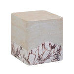 Brut - Concrete Indoor / Outdoor Side Table - Travertine & Breccia - R&R Furniture Gallery (Fountain Valley, CA)