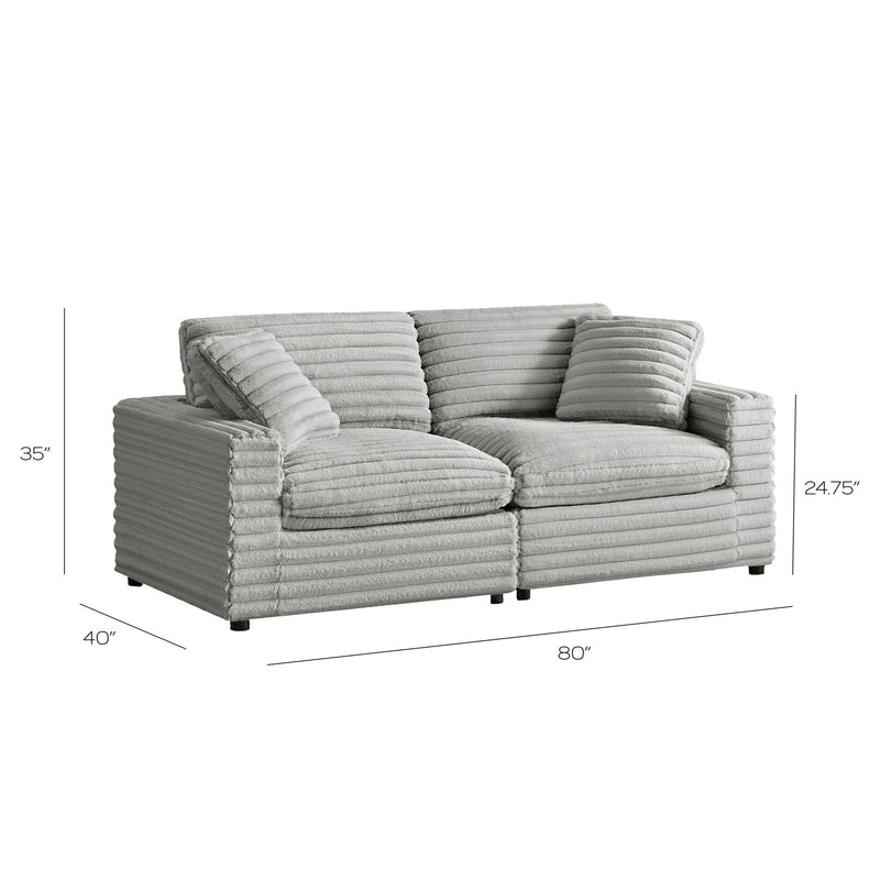 Jenny - 2 Piece Sofa Sectional - Gray - R&R Furniture Gallery (Fountain Valley, CA)