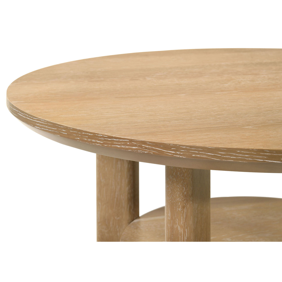 Crispin - 2 Piece Coffee Table Set With Open Shelves - Light Oak