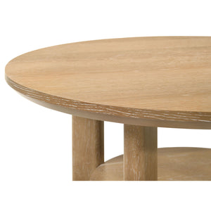 Crispin - 2 Piece Coffee Table Set With Open Shelves - Light Oak