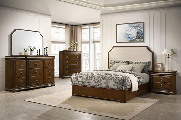 Garland 5-piece Eastern King Bedroom Set Brown Cherry