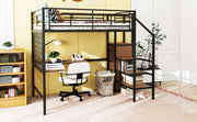 Loft Bed With Desk And Grid, Stylish Frame With Lateral Storage Ladder And Wardrobe - R&R Furniture Gallery (Fountain Valley, CA)