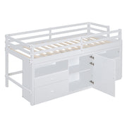 Loft Bed With 4 Drawers, Underneath Cabinet And Shelves - R&R Furniture Gallery (Fountain Valley, CA)