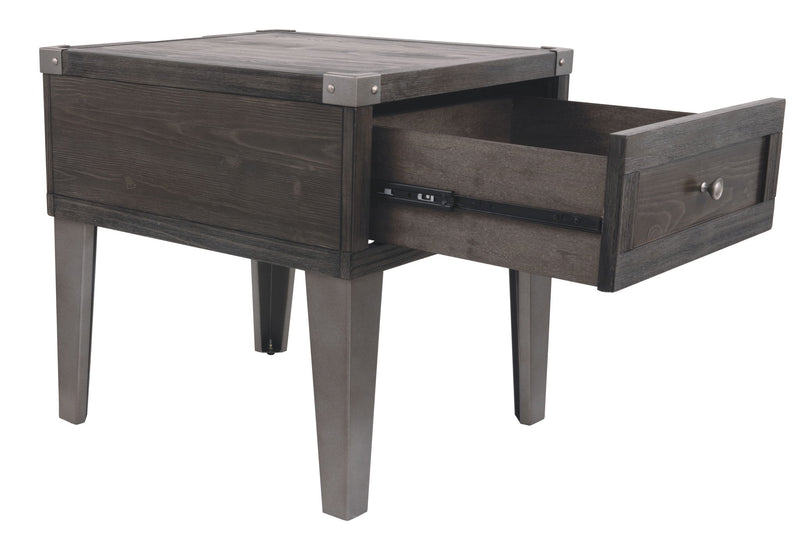 Todoe - Rectangular End Table - Dark Gray - R&R Furniture Gallery (Fountain Valley, CA)