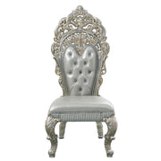 Sandoval - Side Chair (Set of 2) - Beige Synthetic Leather & Champagne - R&R Furniture Gallery (Fountain Valley, CA)