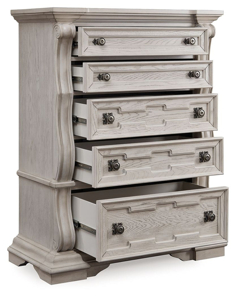 Bruchandi - Five Drawer Chest - Antique White - R&R Furniture Gallery (Fountain Valley, CA)