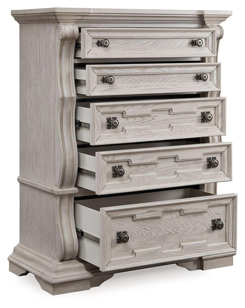Bruchandi - Five Drawer Chest - Antique White - R&R Furniture Gallery (Fountain Valley, CA)