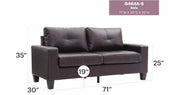 Modern Glory Furniture Newbury modular sofa in a contemporary stationary sofa design, featuring plush cushions and sleek upholstery.