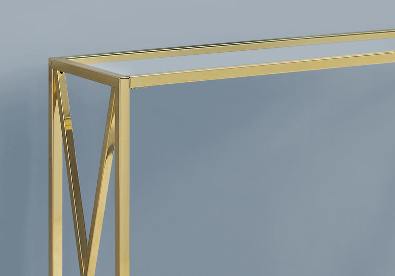 Accent Console Table For Entryway, Contemporary & Modern - Gold - R&R Furniture Gallery (Fountain Valley, CA)