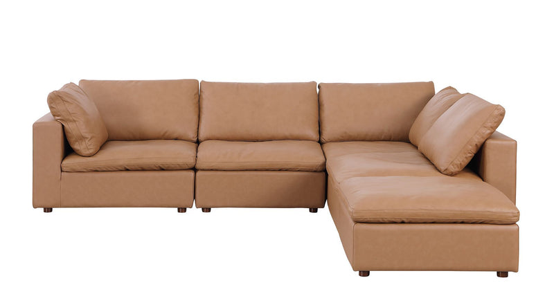 1100 - 5-Piece 4-Seat Sectional (Top-Grain Italian Leather)