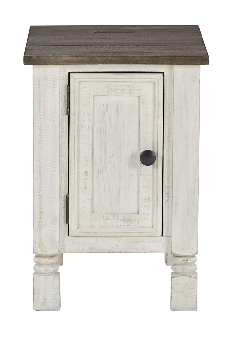 Havalance - Chair Side End Table - White / Gray - R&R Furniture Gallery (Fountain Valley, CA)
