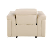 1126 - Top Grain Power Reclining Italian Leather Chair - R&R Furniture Gallery (Fountain Valley, CA)