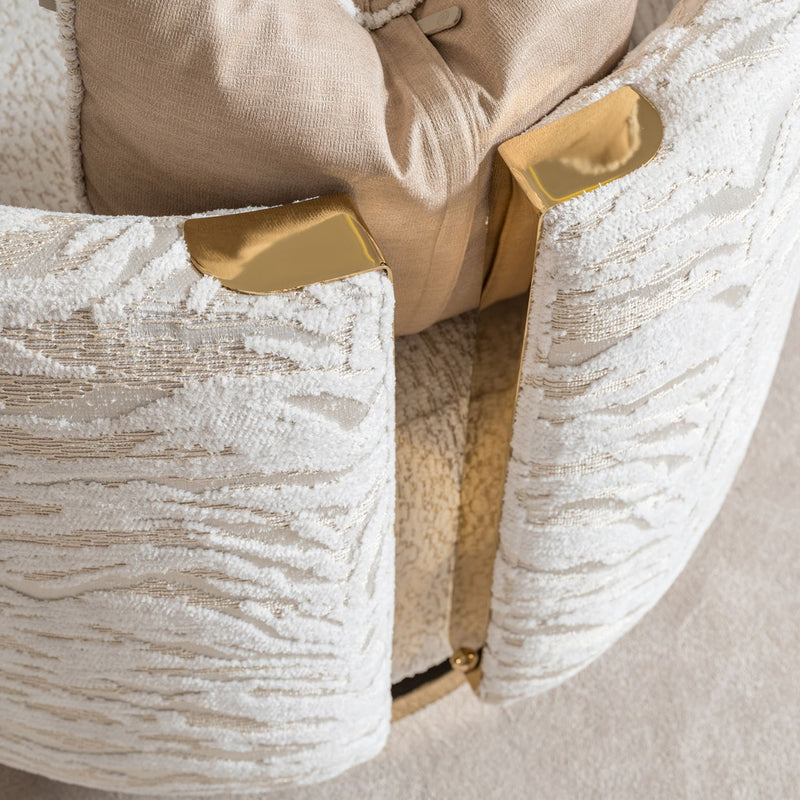 Savannah Breeze - Swivel Chair - Cashmere / Bright Gold - R&R Furniture Gallery (Fountain Valley, CA)