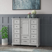 22 Drawer Master Chest With Cabinet - Gray - R&R Furniture Gallery (Fountain Valley, CA)