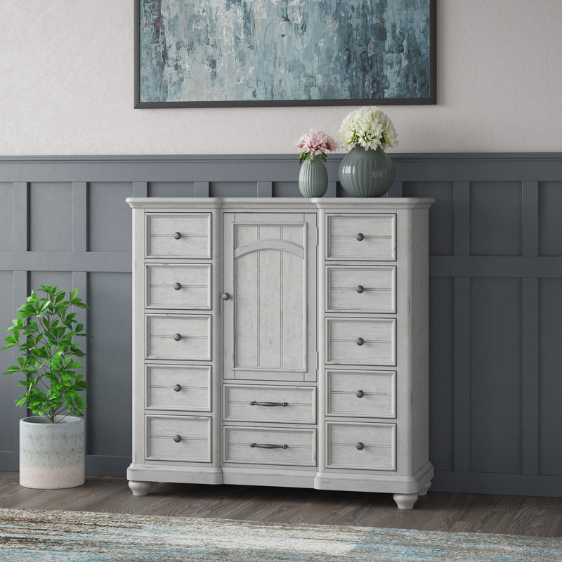 22 Drawer Master Chest With Cabinet - Gray - R&R Furniture Gallery (Fountain Valley, CA)