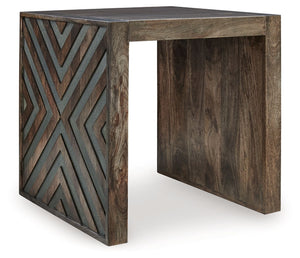 Dreggan - Square End Table - Brown - R&R Furniture Gallery (Fountain Valley, CA)