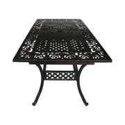 Outdoor Extendable Aluminum Dining Table With Pattern Table Top And Curved Legs - Copper - R&R Furniture Gallery (Fountain Valley, CA)