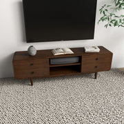 Alexa - TV Stand - Dark Brown / Wood - R&R Furniture Gallery (Fountain Valley, CA)