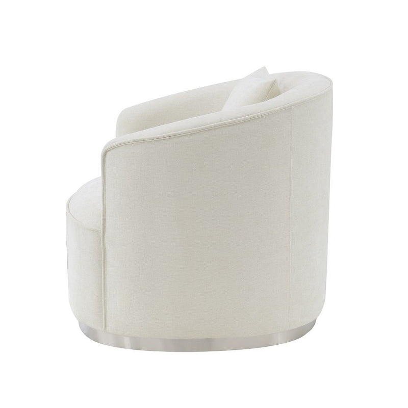 Odette - Chair With Pillow - Beige Chenille - R&R Furniture Gallery (Fountain Valley, CA)