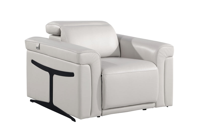 1126 - Top Grain Power Reclining Italian Leather Living Room Set - R&R Furniture Gallery (Fountain Valley, CA)