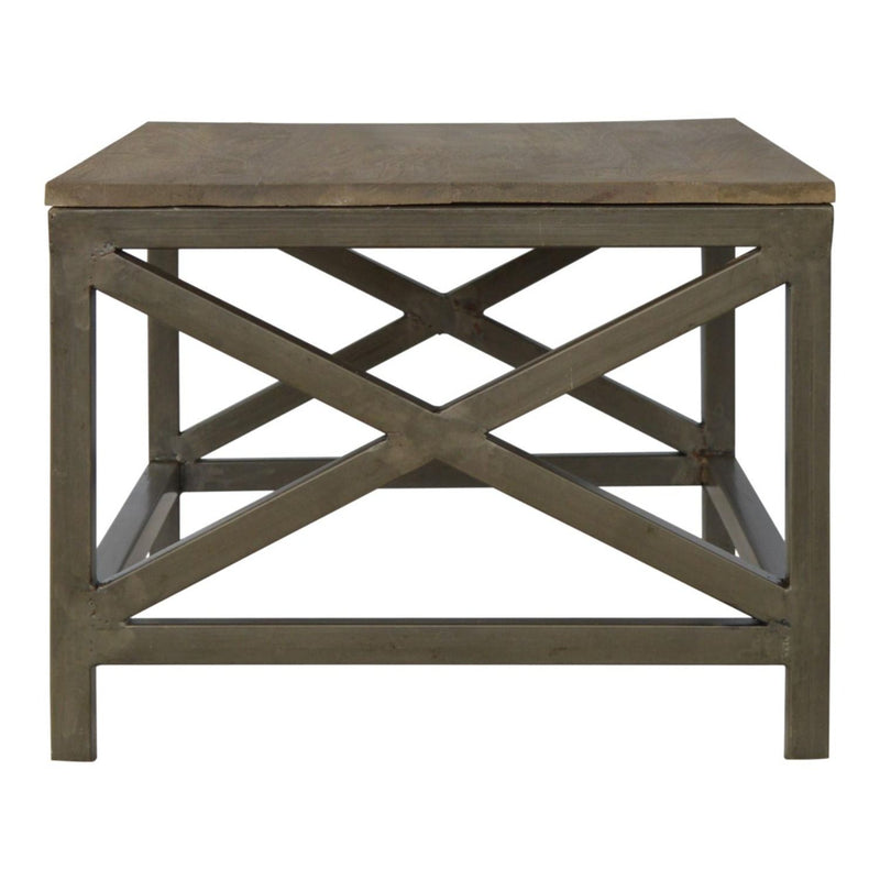 Cross Metal Coffee Table - Pewter - R&R Furniture Gallery (Fountain Valley, CA)