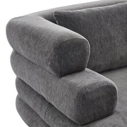Noble House oversized chaise lounge sofa bed with deep seat and layered armrests, showcasing plush upholstery and modern design.