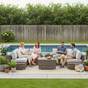 Wicker Sectional Seating Group With Cushions - R&R Furniture Gallery (Fountain Valley, CA)