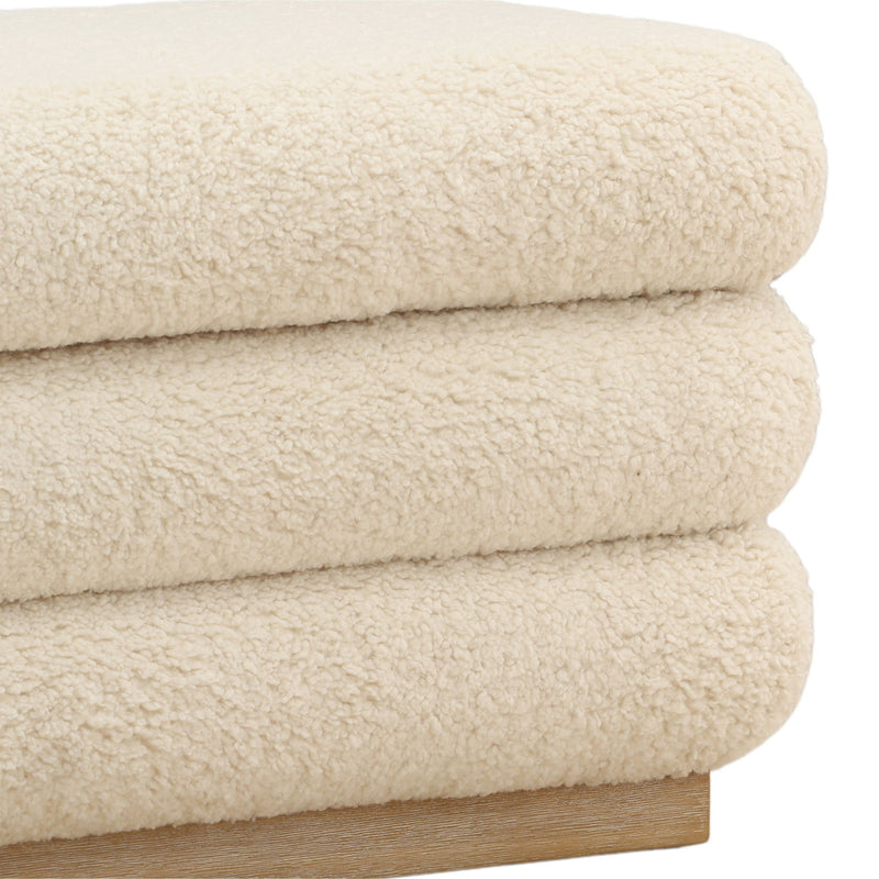 Aura - Storage Bench - Cream And Light Natural
