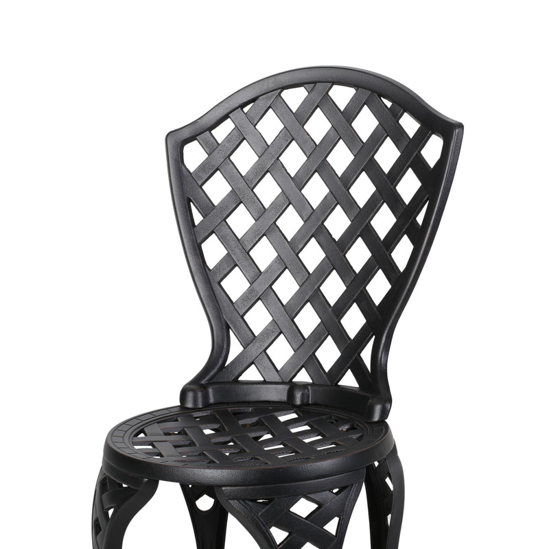Bono Metal Bistro Set - Black - R&R Furniture Gallery (Fountain Valley, CA)
