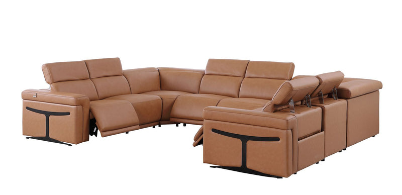 1126 - 8-Piece U-Shaped Sectional Sofa In With 4 Power Recliners & Power Headrests