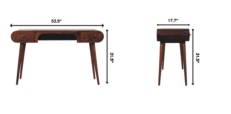 London - Arch Writing Desk - Dark Brown - R&R Furniture Gallery (Fountain Valley, CA)