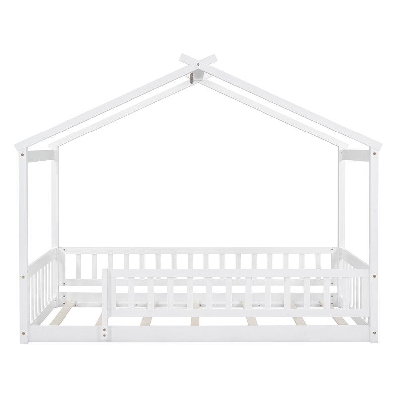 Bed House Bed Frame With Fence - R&R Furniture Gallery (Fountain Valley, CA)