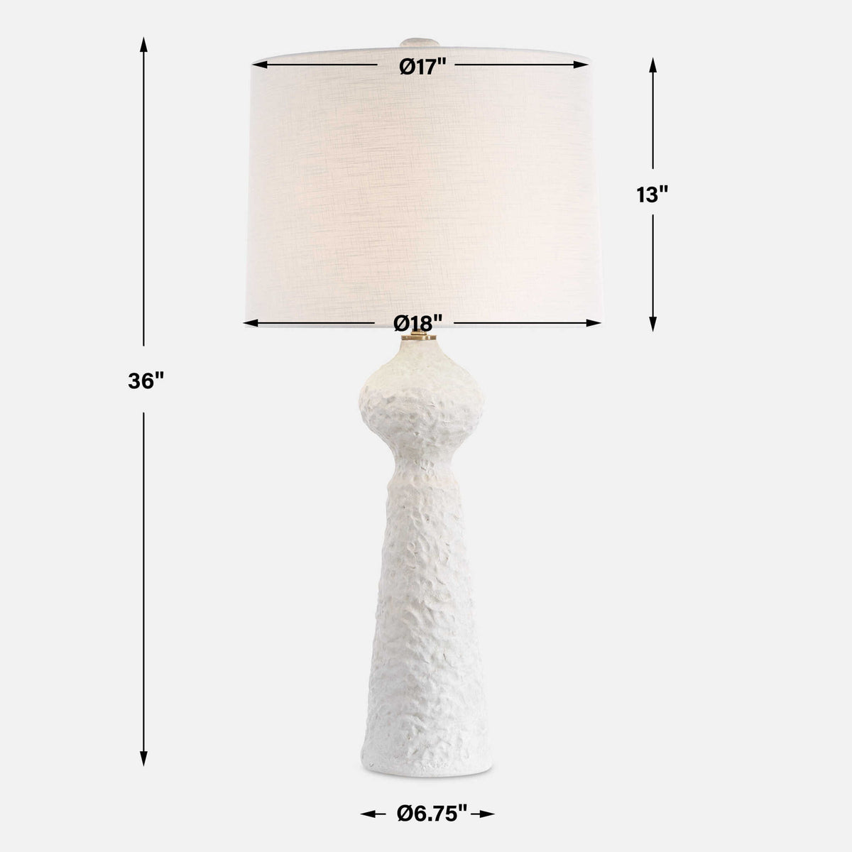 Sonata - Textured Table Lamp - White