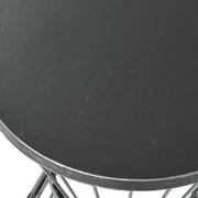 Modern outdoor Lassen side table by Noble House with an hourglass design, featuring a sleek, stylish look for patio or garden use.