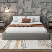 Stylish Upholstered Bed With Birch Wood Frame - R&R Furniture Gallery (Fountain Valley, CA)