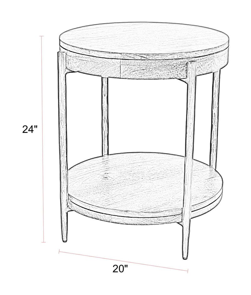 Bengal - 41" Round Cocktail Table With 2 End Tables - Hickory Brown - R&R Furniture Gallery (Fountain Valley, CA)