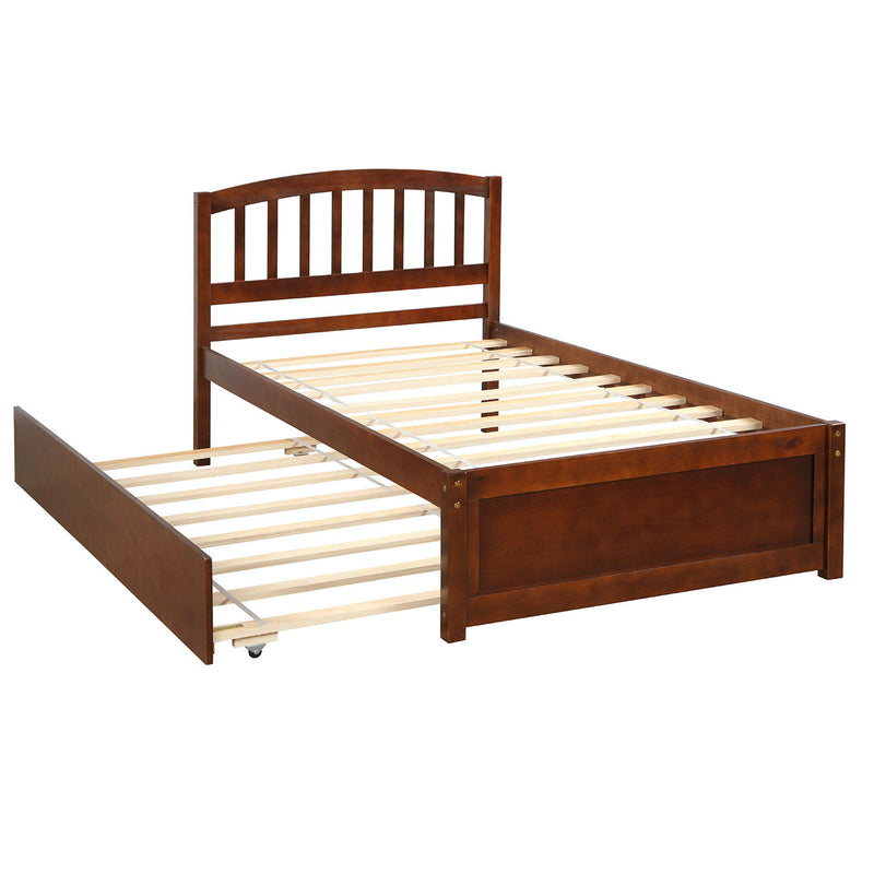 Platform Bed Wood Bed Frame With Trundle - R&R Furniture Gallery (Fountain Valley, CA)