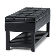 Saxon - Upholstered Transitional Storage Ottoman Bench - R&R Furniture Gallery (Fountain Valley, CA)