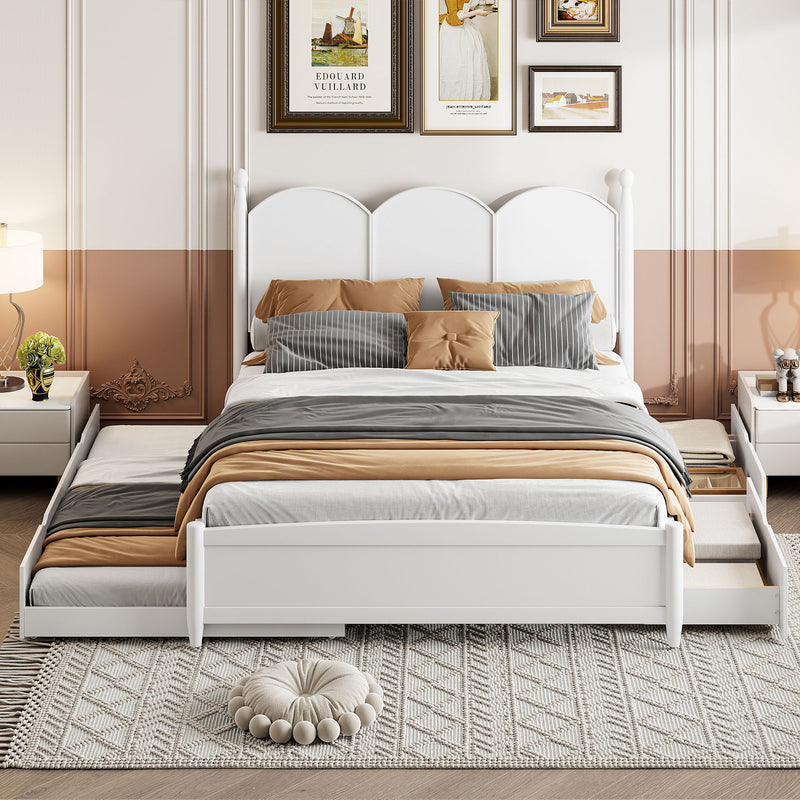 Platform Bed With With 2 Big Drawers And Trundle - R&R Furniture Gallery (Fountain Valley, CA)