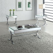Yuri - End Table - Mirrored & Chrome - R&R Furniture Gallery (Fountain Valley, CA)