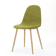 Modern Minimalist Fabric Dining Chair With Iron Legs - R&R Furniture Gallery (Fountain Valley, CA)