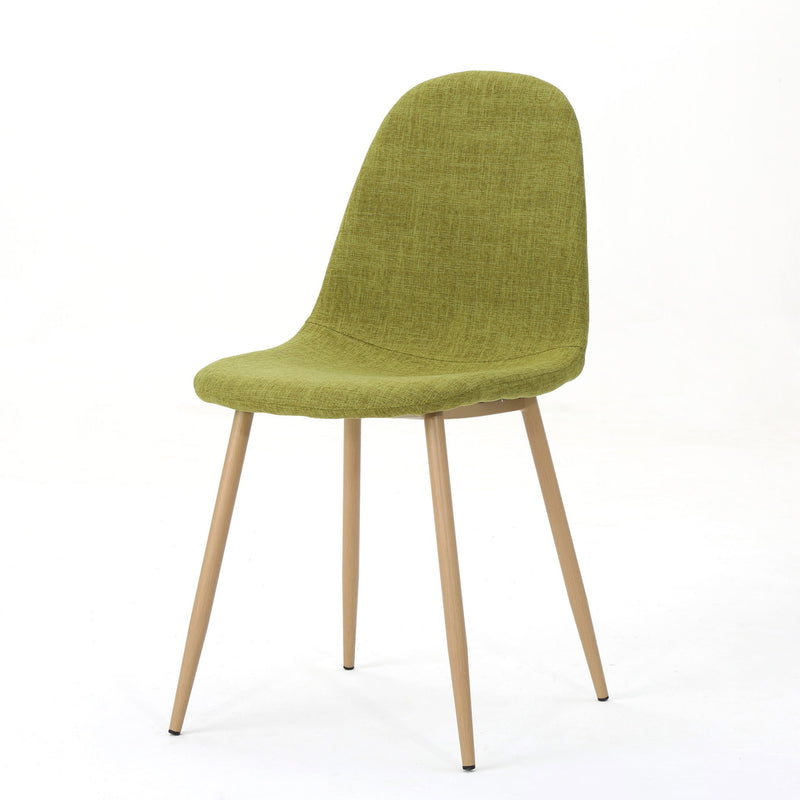 Modern Minimalist Fabric Dining Chair With Iron Legs - R&R Furniture Gallery (Fountain Valley, CA)