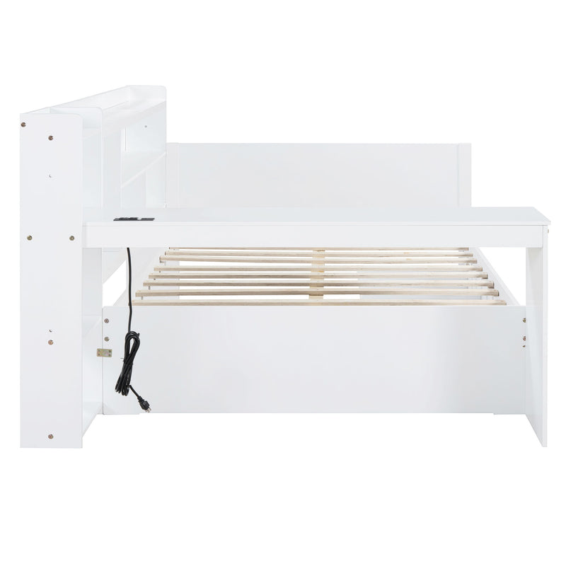 Daybed With 3 Drawers USB Ports And Desk - R&R Furniture Gallery (Fountain Valley, CA)